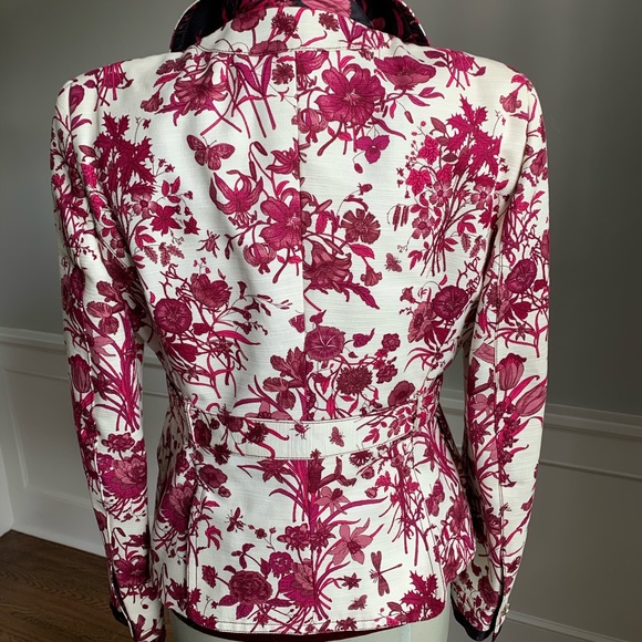 Gucci 2007 Resort Collection Runway Flora Print Blazer Jacket size 44 Small - Picture 3 of 16